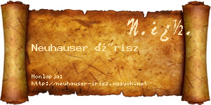 Neuhauser Írisz névjegykártya